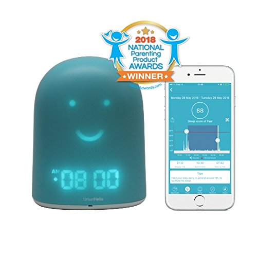 UrbanHello REMI - Réveil Enfant Jour Nuit éducatif et Suivi du Sommeil -  Babyphone Audio avec alertes de Bruit 5-en-1 - Veilleuse - Enceinte  Bluetooth 